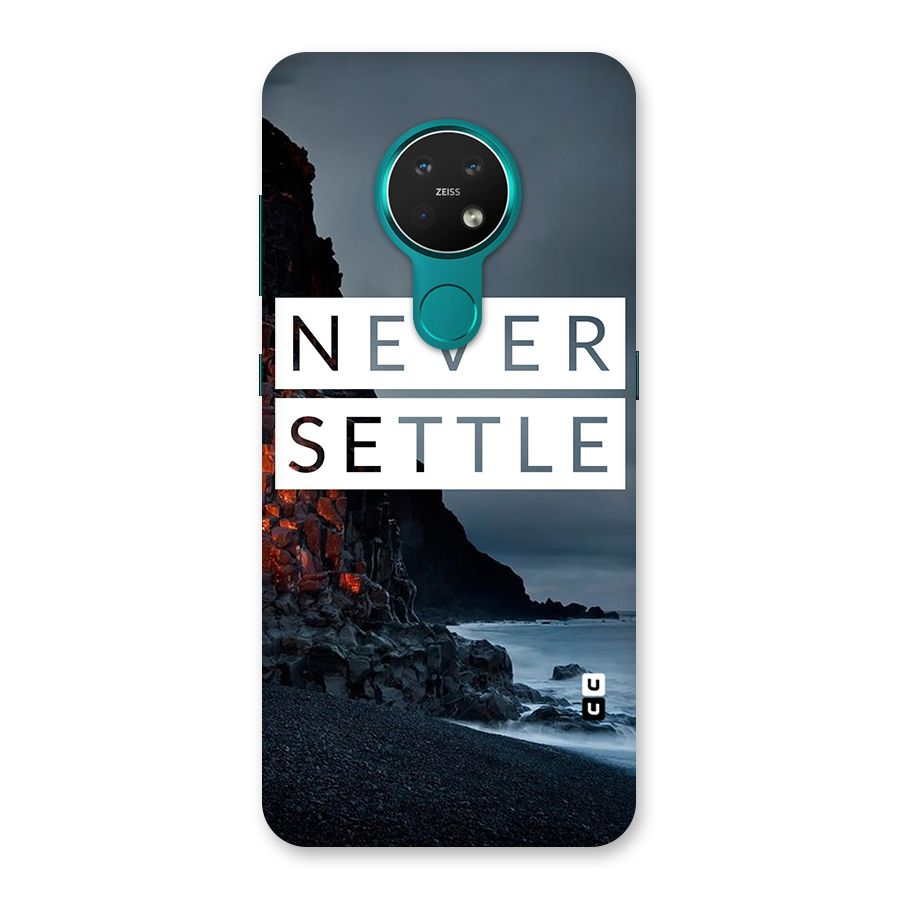 Never Settle Dark Beach Back Case for Nokia 7.2
