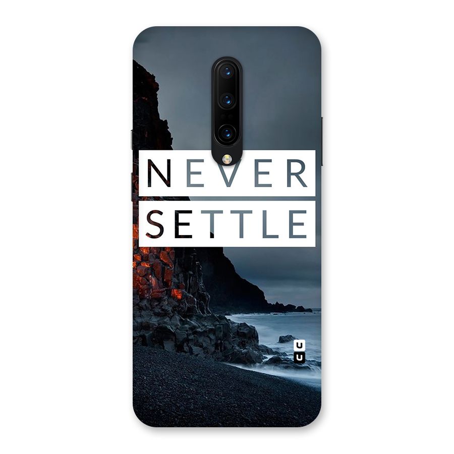 Never Settle Dark Beach Back Case for OnePlus 7 Pro