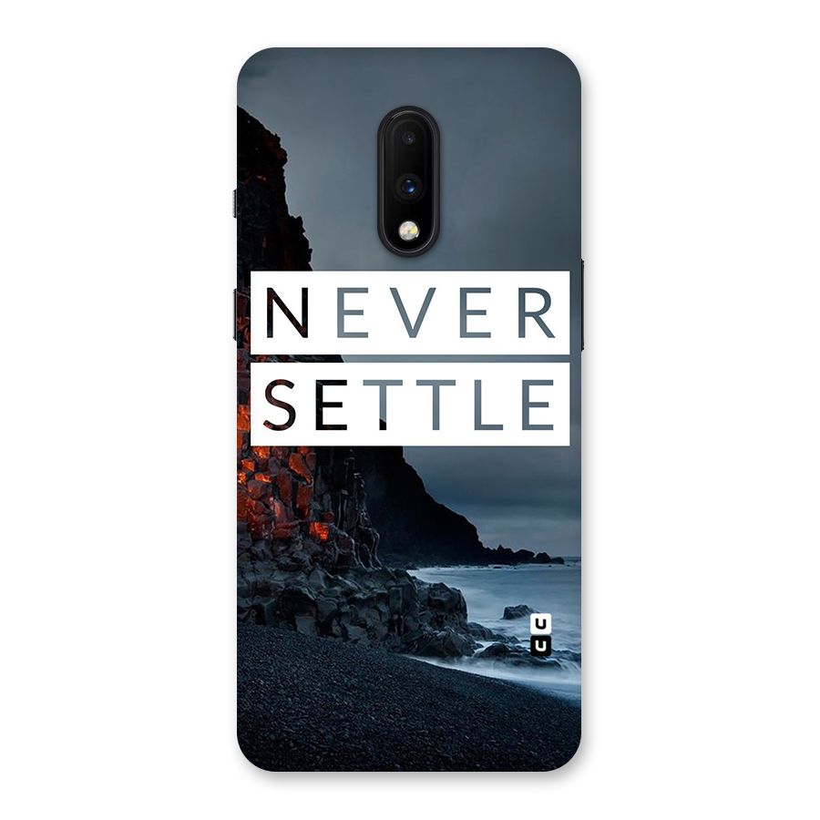 Never Settle Dark Beach Back Case for OnePlus 7