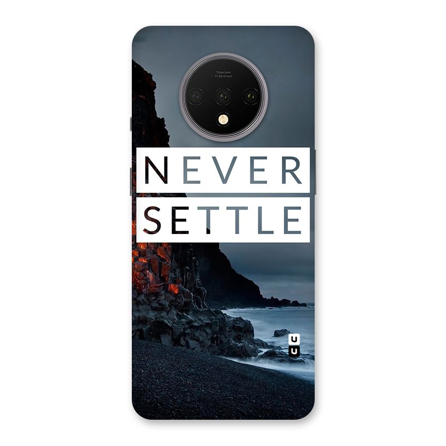 Never Settle Dark Beach Back Case for OnePlus 7T