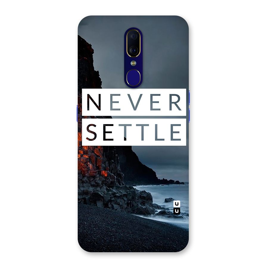Never Settle Dark Beach Back Case for Oppo A9