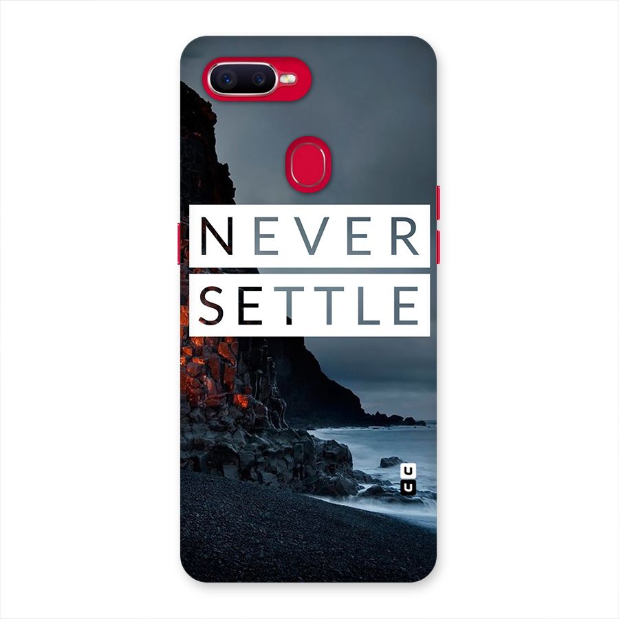 Never Settle Dark Beach Back Case for Oppo F9 Pro