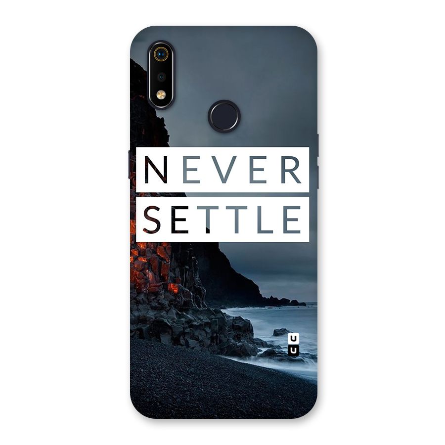 Never Settle Dark Beach Back Case for Realme 3i