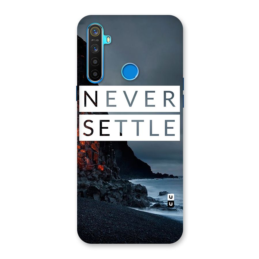 Never Settle Dark Beach Back Case for Realme 5s