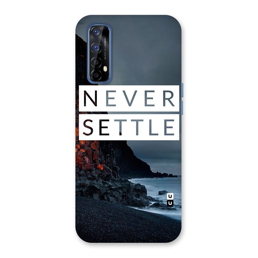 Never Settle Dark Beach Back Case for Realme 7