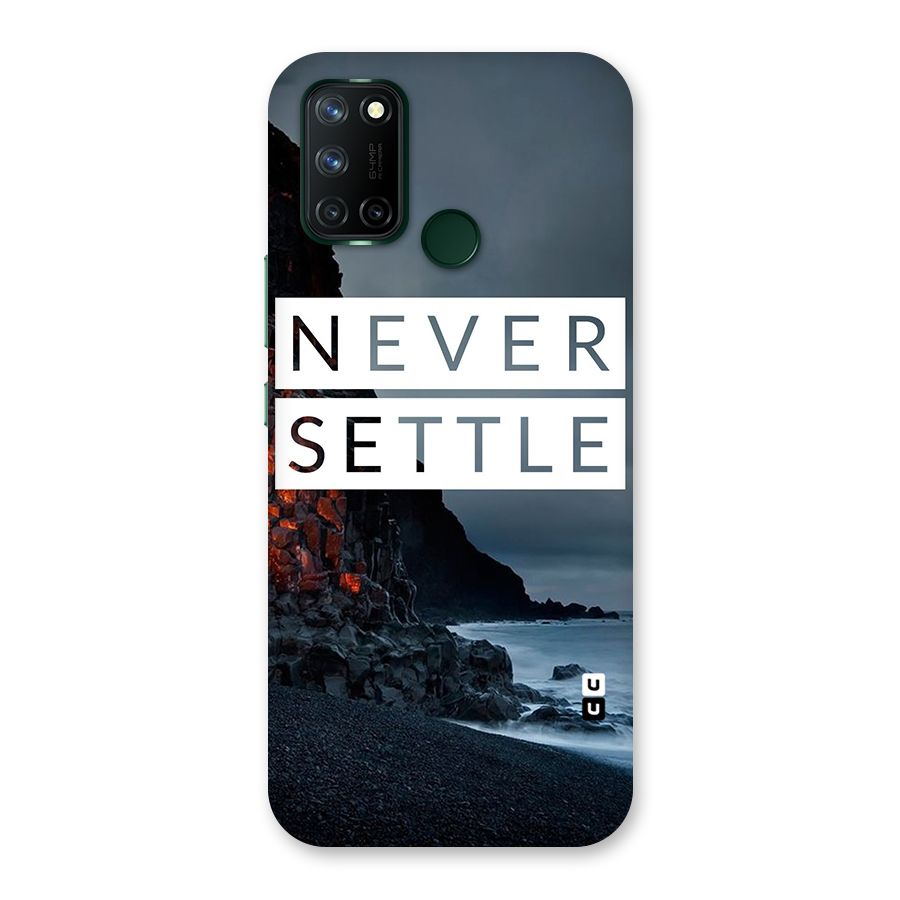 Never Settle Dark Beach Back Case for Realme 7i