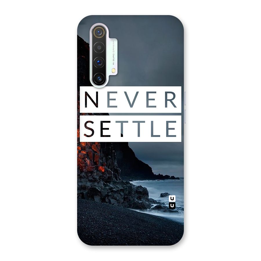 Never Settle Dark Beach Back Case for Realme X3