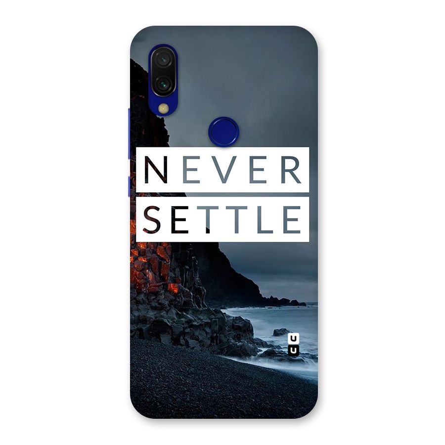 Never Settle Dark Beach Back Case for Redmi 7