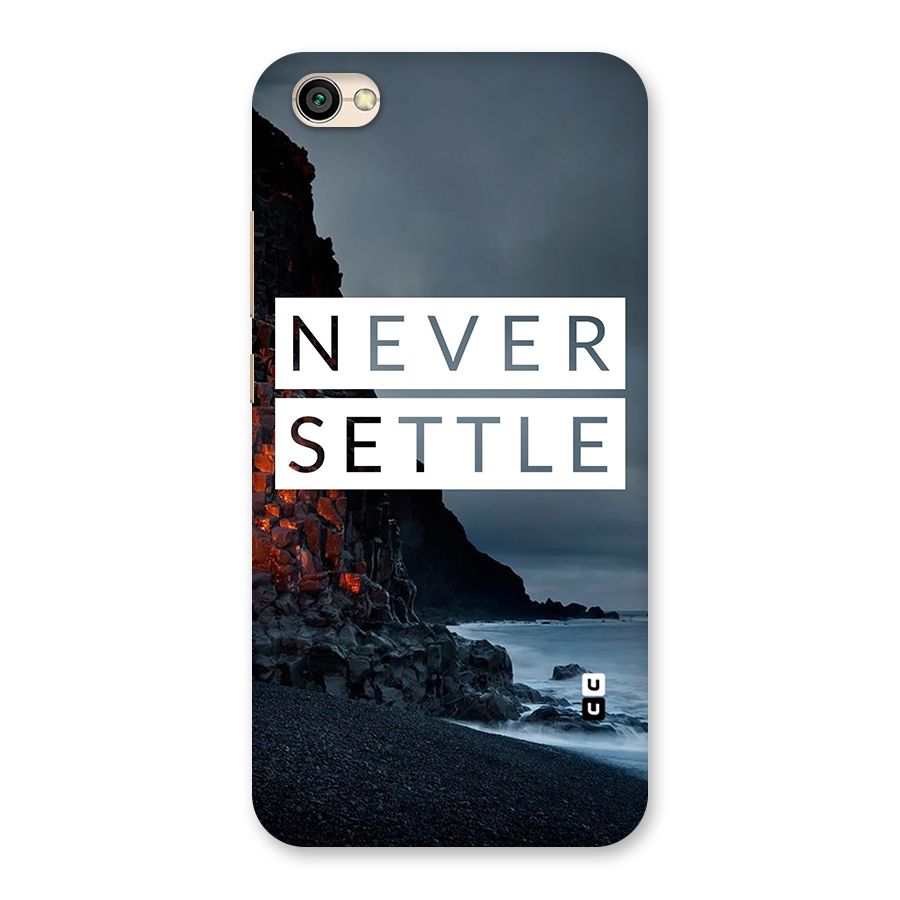 Never Settle Dark Beach Back Case for Redmi Y1 Lite