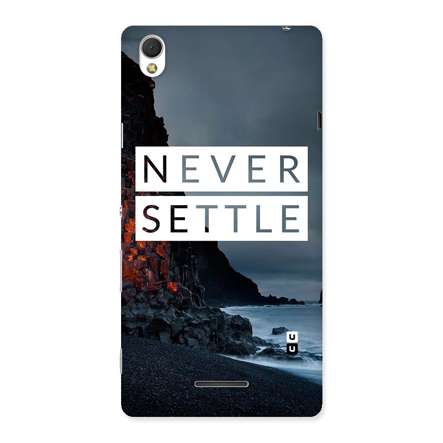 Never Settle Dark Beach Back Case for Sony Xperia T3