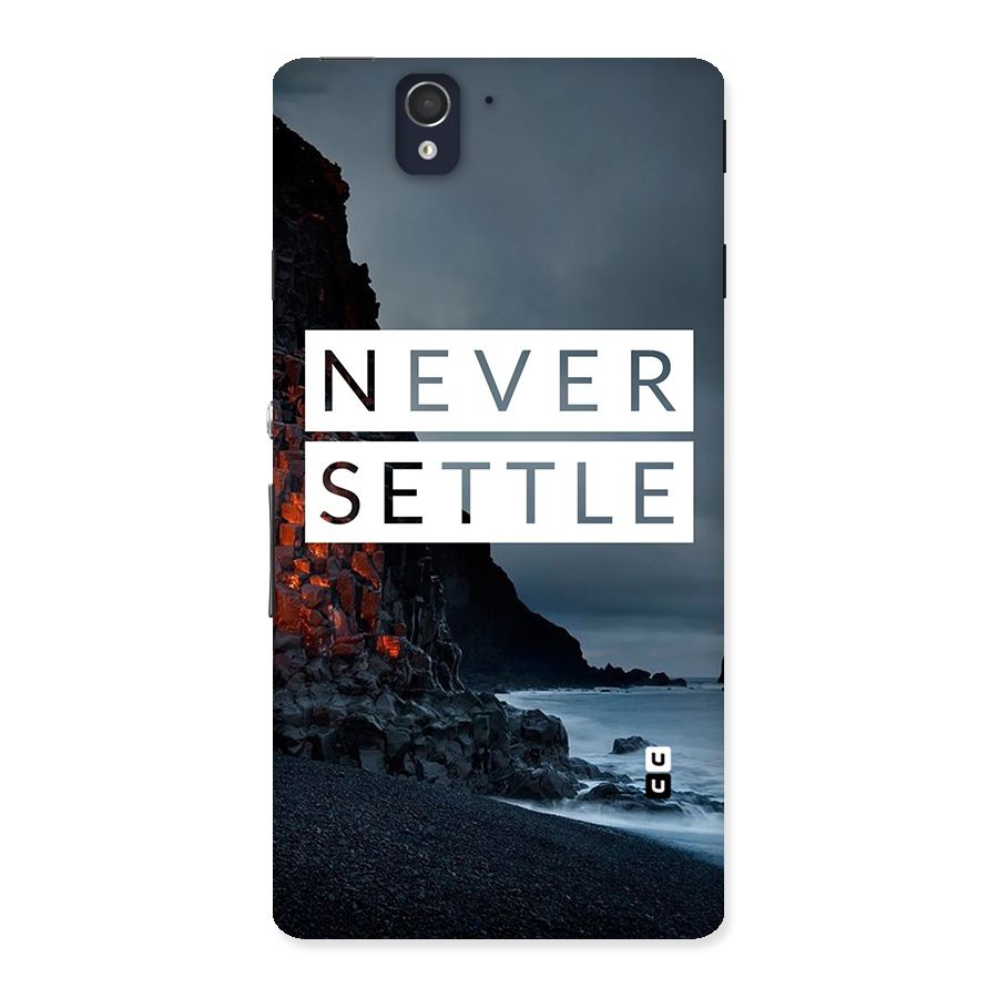 Never Settle Dark Beach Back Case for Sony Xperia Z