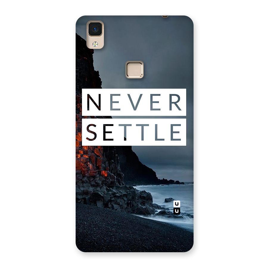Never Settle Dark Beach Back Case for V3 Max