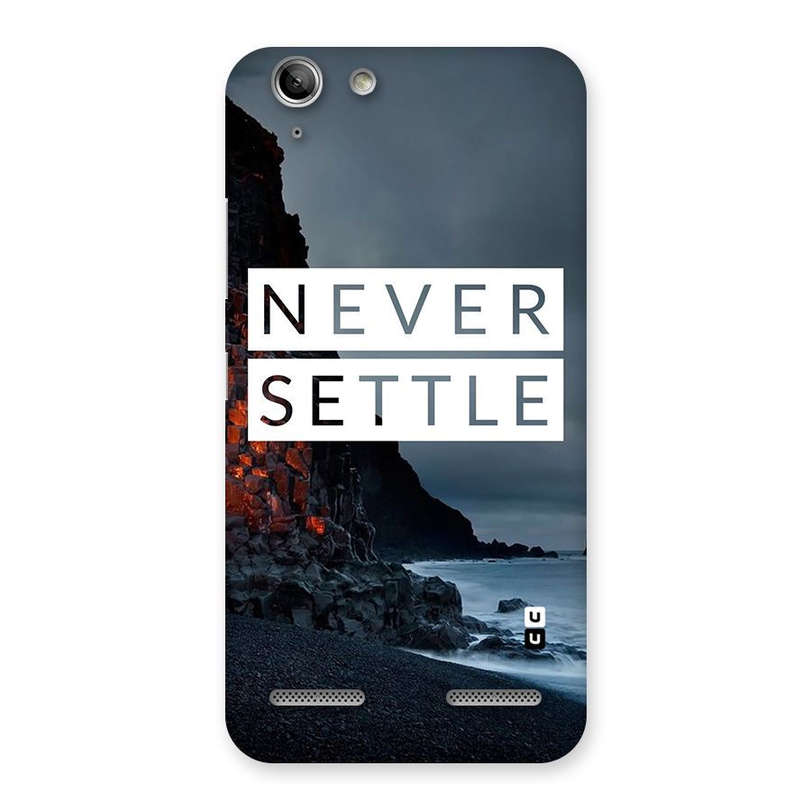 Never Settle Dark Beach Back Case for Vibe K5 Plus