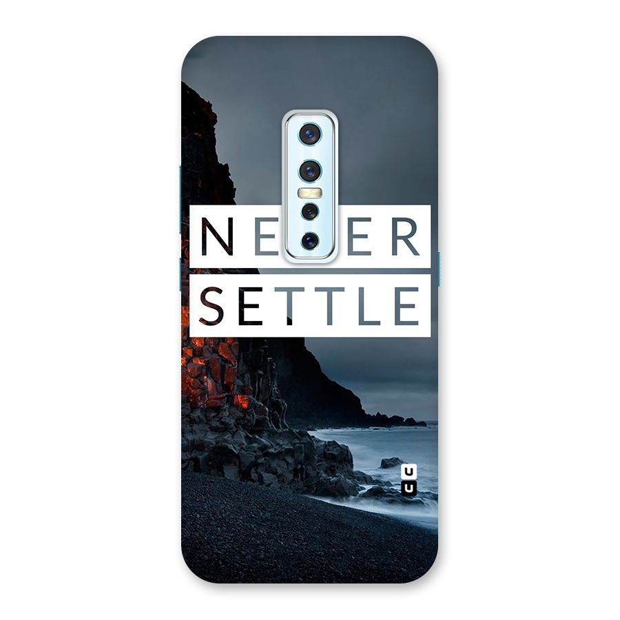 Never Settle Dark Beach Back Case for Vivo V17 Pro