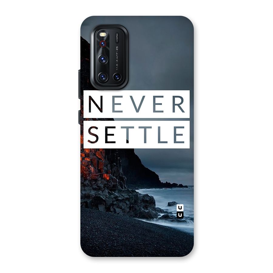 Never Settle Dark Beach Back Case for Vivo V19