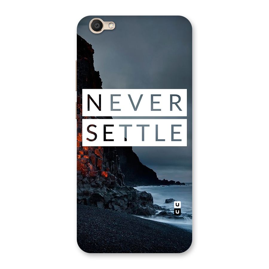 Never Settle Dark Beach Back Case for Vivo V5
