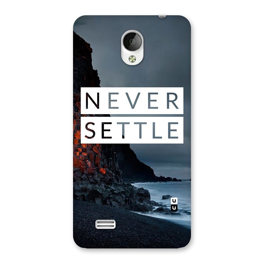 Never Settle Dark Beach Back Case for Vivo Y21