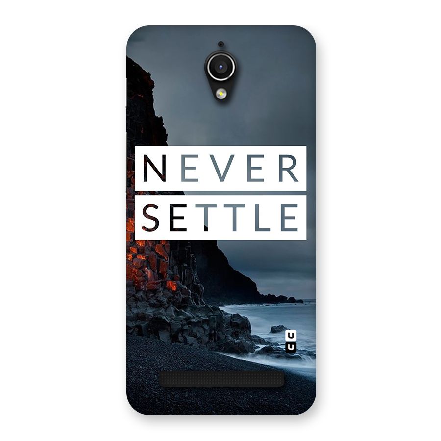 Never Settle Dark Beach Back Case for Zenfone Go