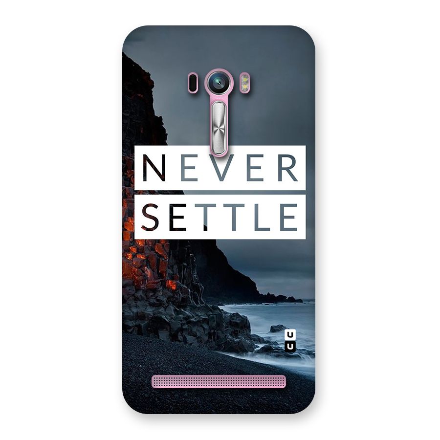 Never Settle Dark Beach Back Case for Zenfone Selfie