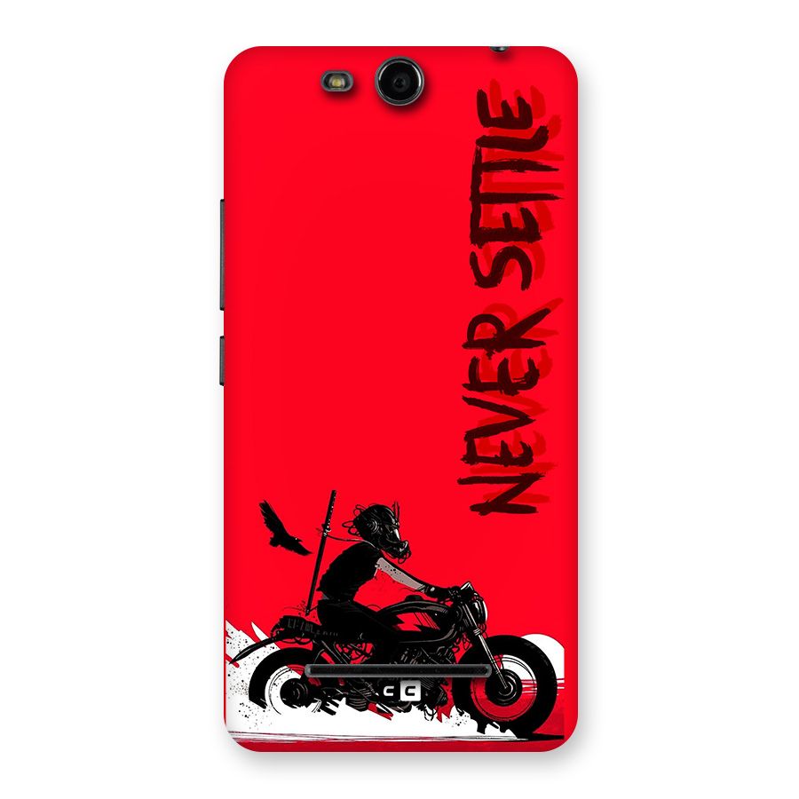 Never Settle Ride Back Case for Canvas Juice 3 Q392
