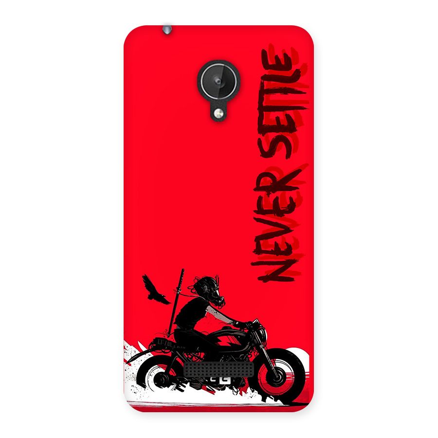 Never Settle Ride Back Case for Canvas Spark Q380