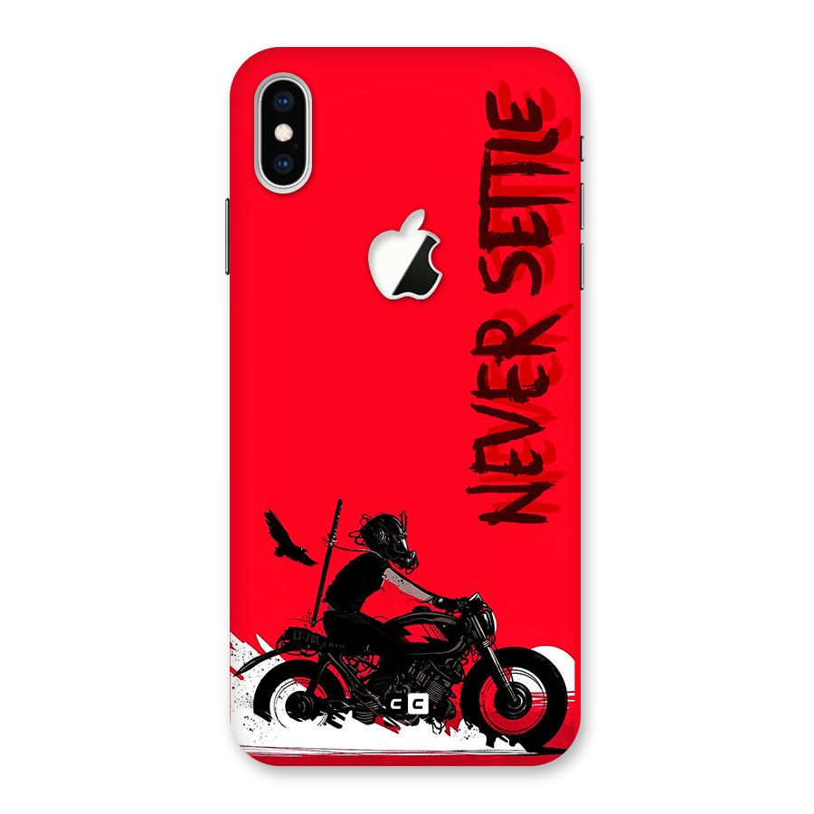 Never Settle Ride Back Case for iPhone XS Max Apple Cut