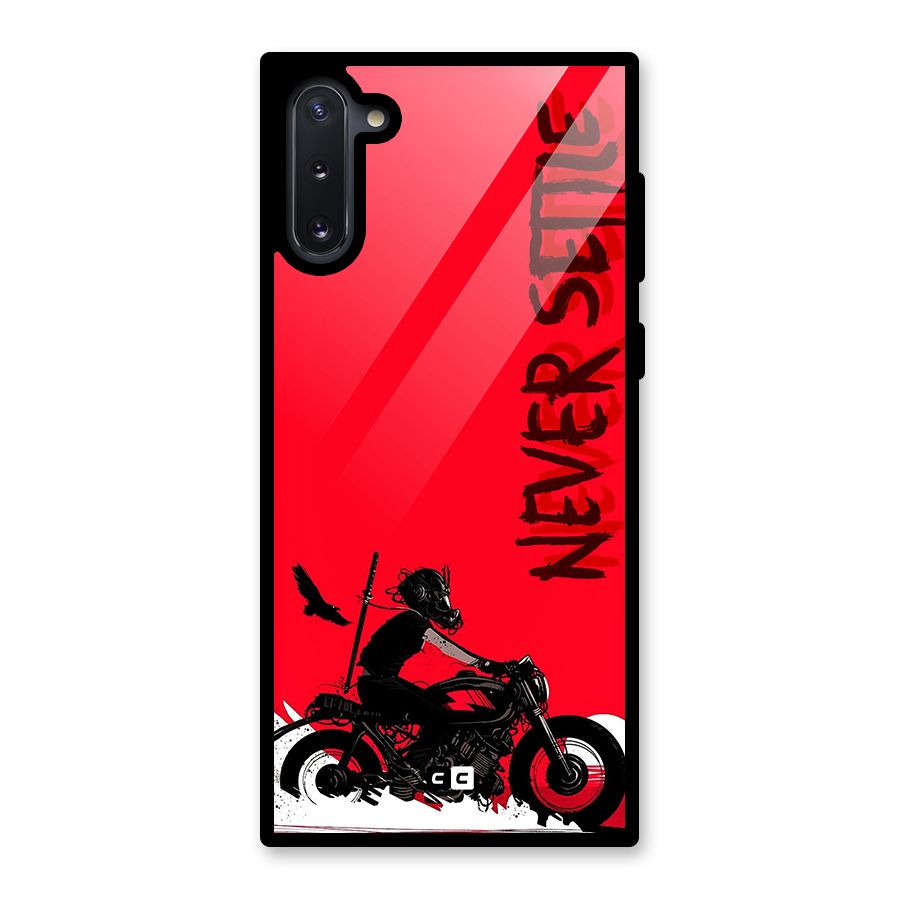 Never Settle Ride Glass Back Case for Galaxy Note 10