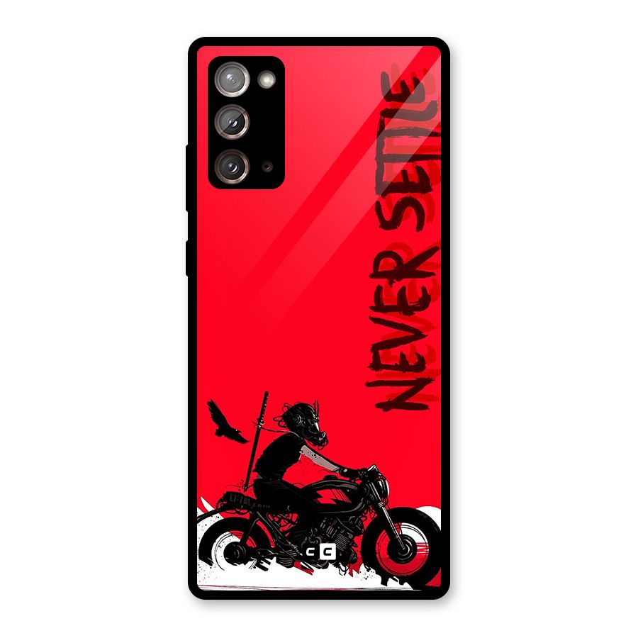 Never Settle Ride Glass Back Case for Galaxy Note 20