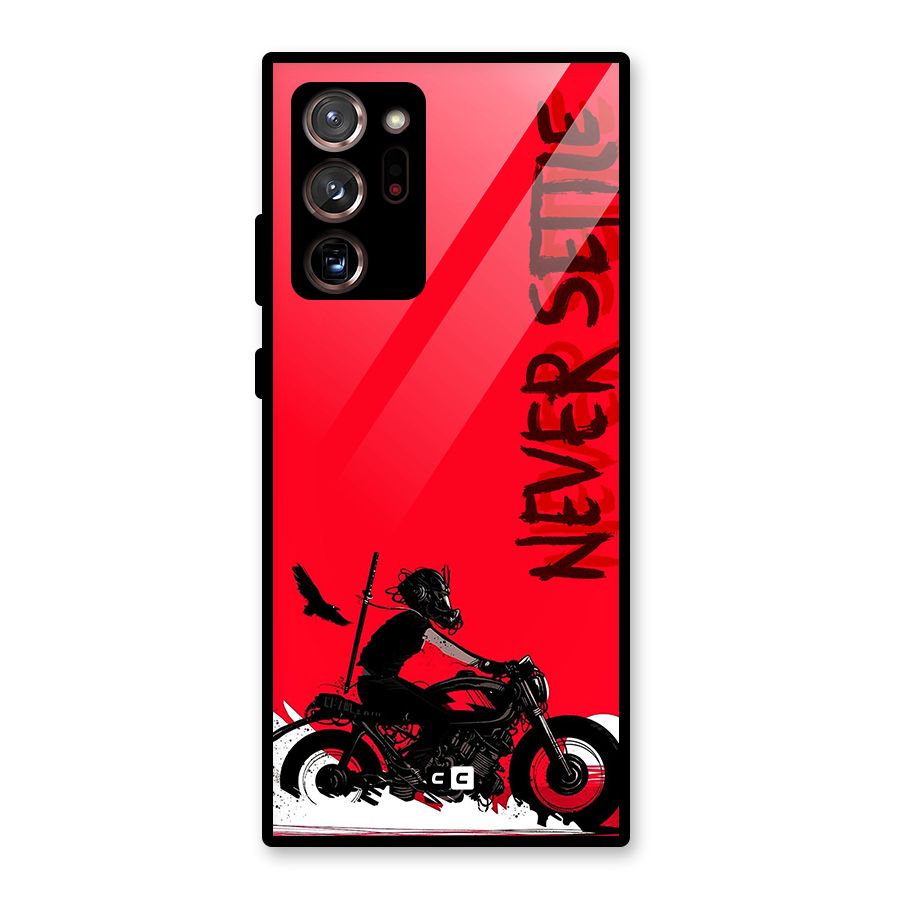 Never Settle Ride Glass Back Case for Galaxy Note 20 Ultra