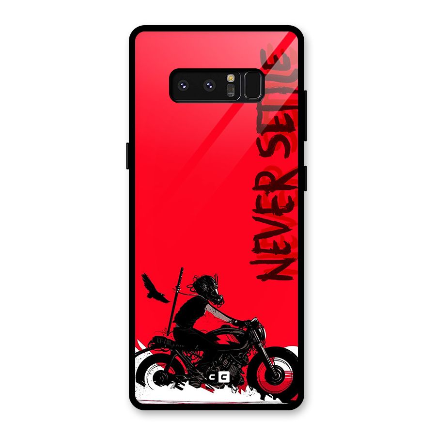 Never Settle Ride Glass Back Case for Galaxy Note 8