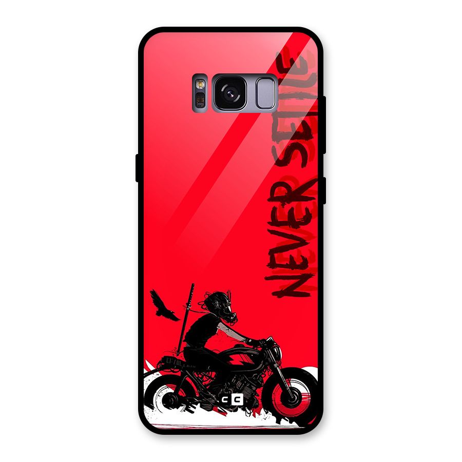 Never Settle Ride Glass Back Case for Galaxy S8