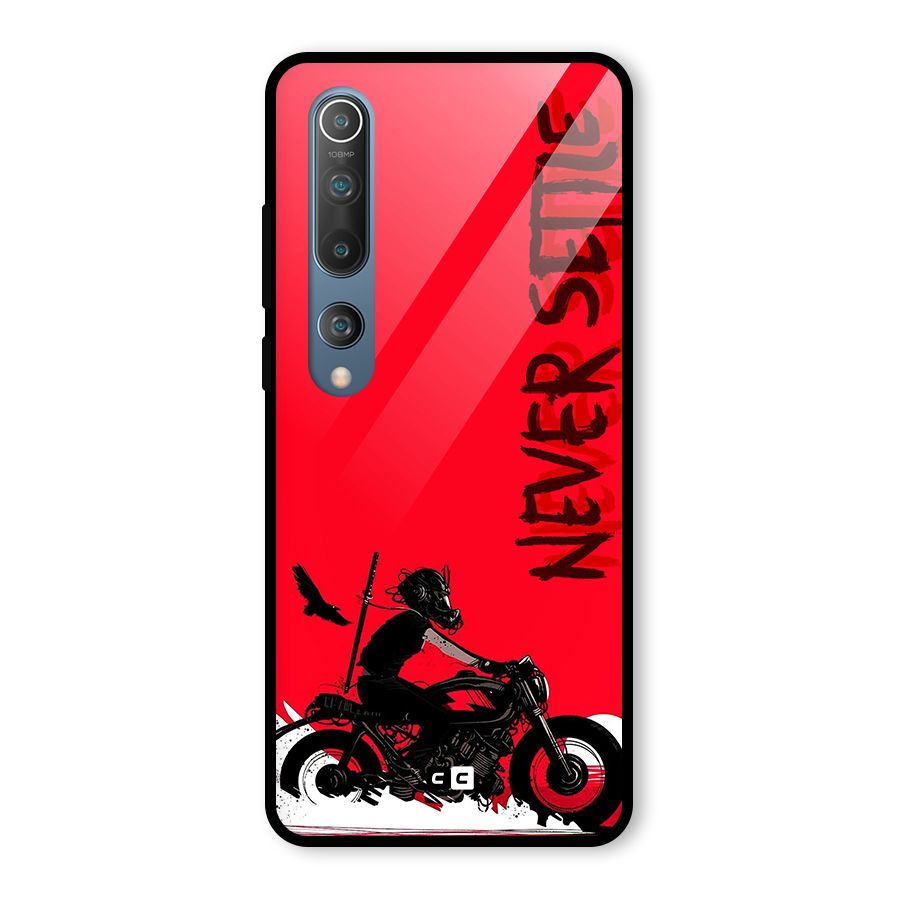 Never Settle Ride Glass Back Case for Mi 10