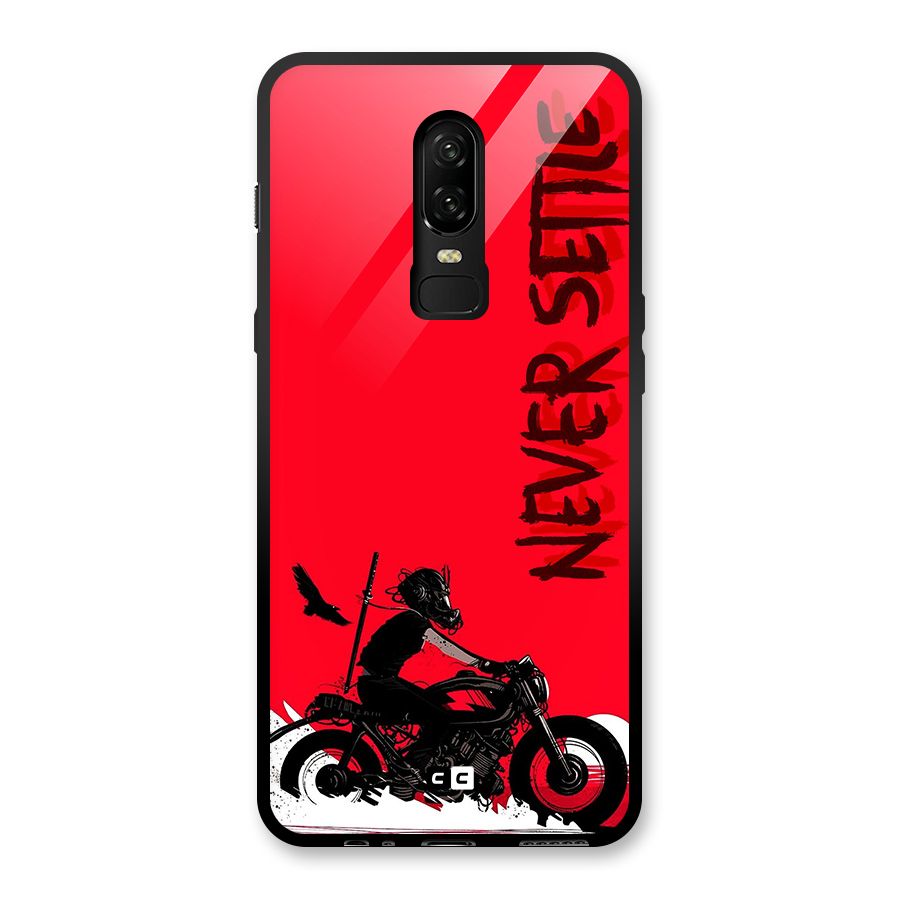 Never Settle Ride Glass Back Case for OnePlus 6