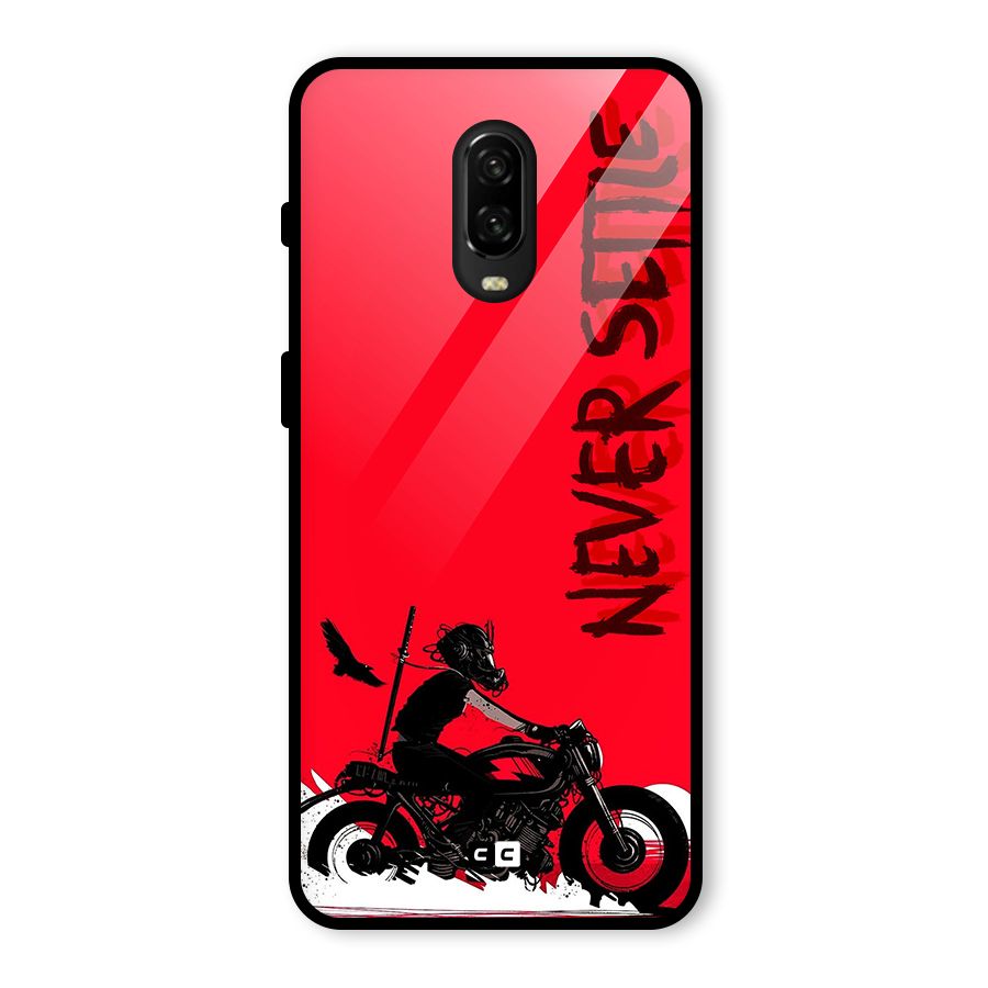Never Settle Ride Glass Back Case for OnePlus 6T