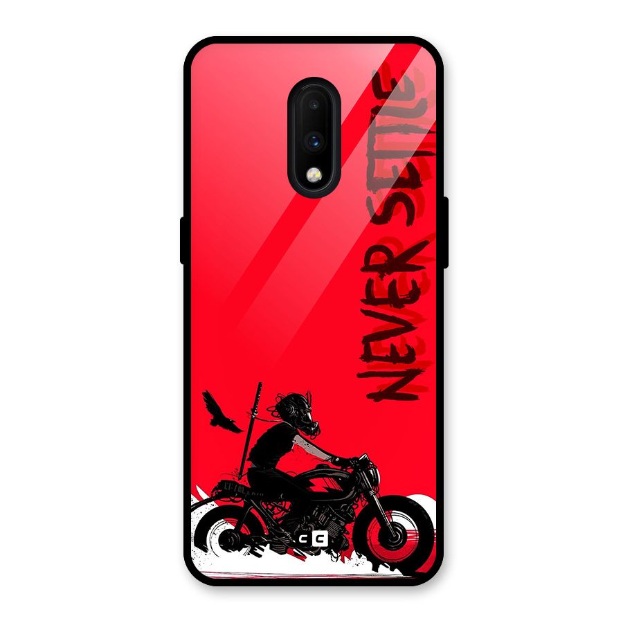 Never Settle Ride Glass Back Case for OnePlus 7