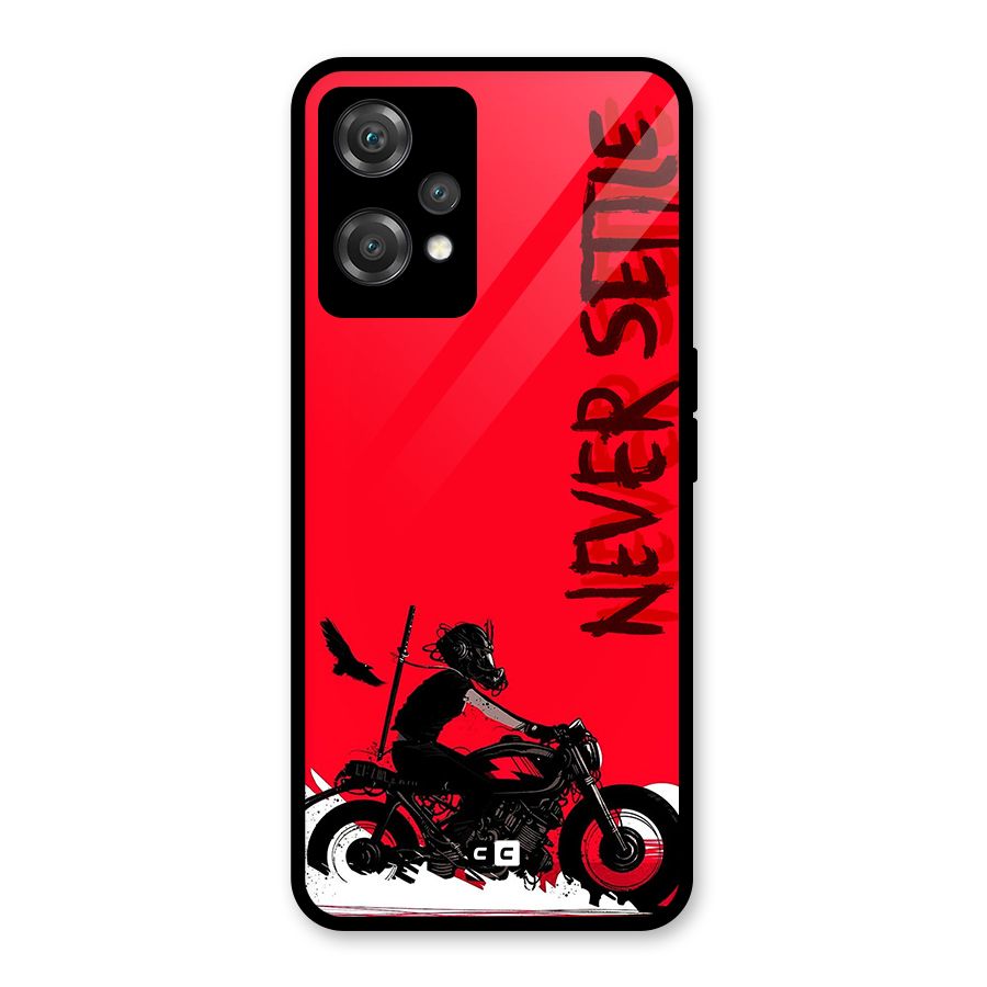 Never Settle Ride Glass Back Case for OnePlus Nord CE 2 Lite 5G
