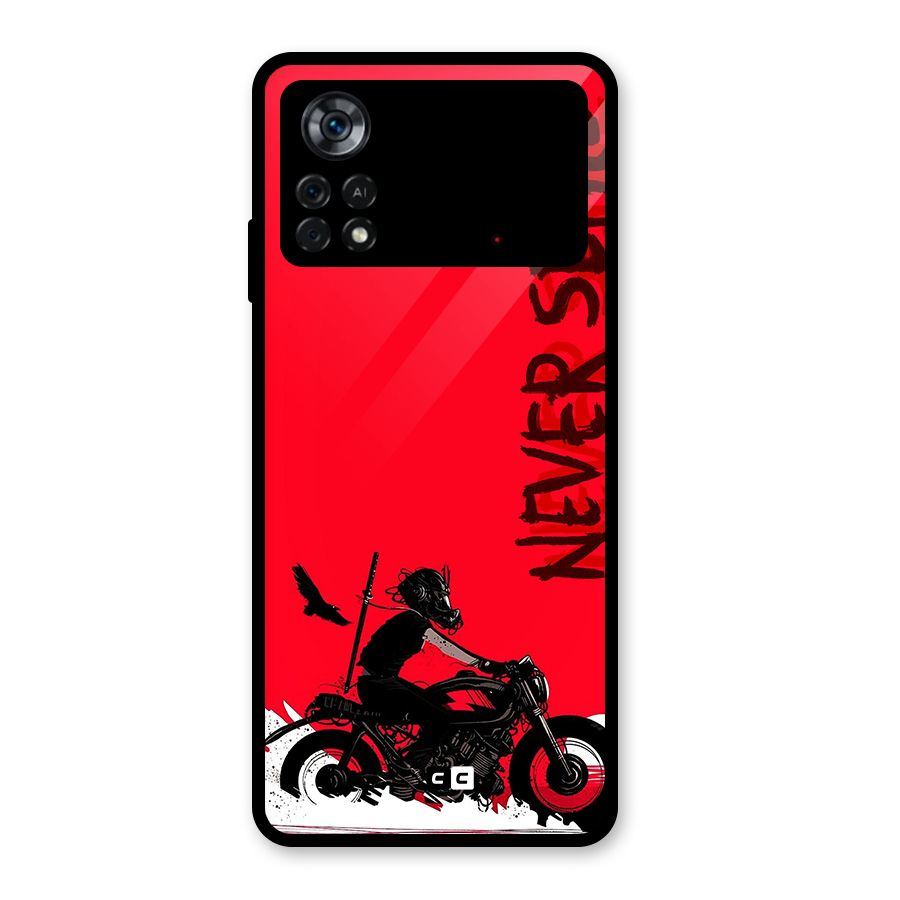 Never Settle Ride Glass Back Case for Poco X4 Pro 5G