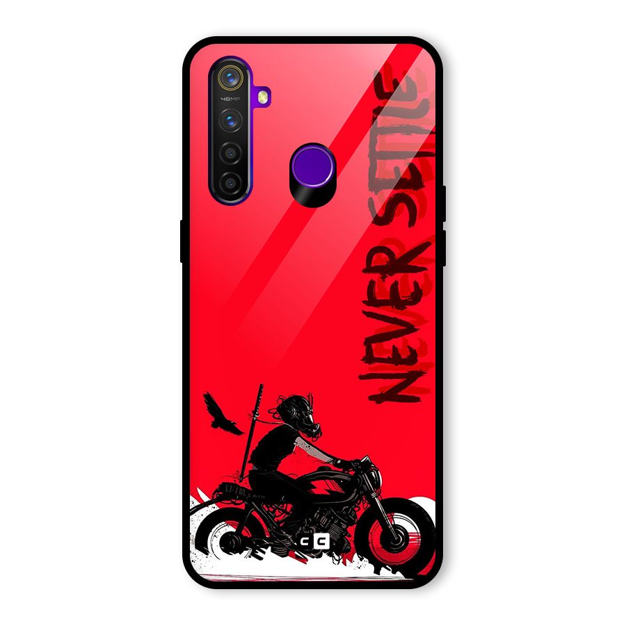 Never Settle Ride Glass Back Case for Realme 5 Pro