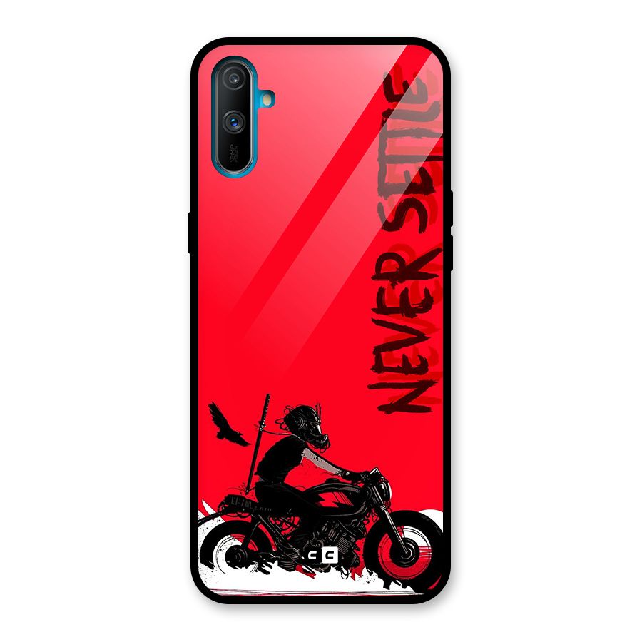 Never Settle Ride Glass Back Case for Realme C3
