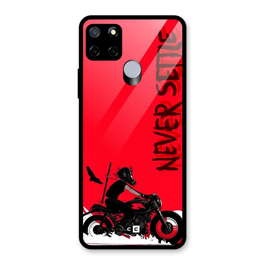 Never Settle Ride Glass Back Case for Realme Narzo 20