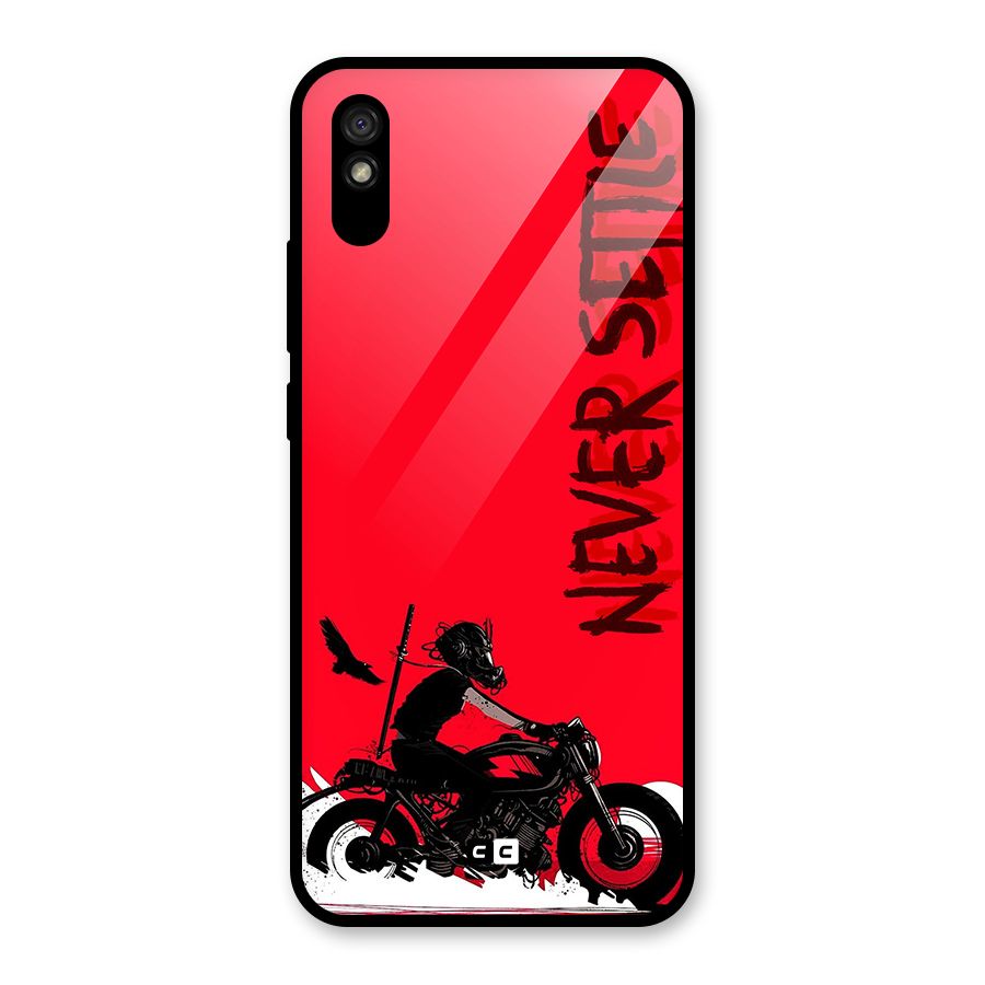 Never Settle Ride Glass Back Case for Redmi 9A