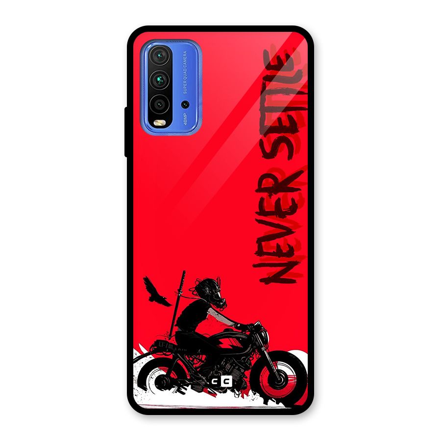 Never Settle Ride Glass Back Case for Redmi 9 Power