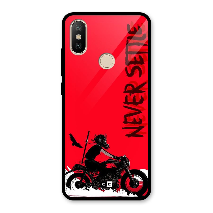 Never Settle Ride Glass Back Case for Redmi A2