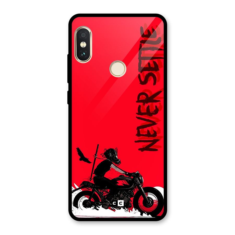 Never Settle Ride Glass Back Case for Redmi Note 5 Pro