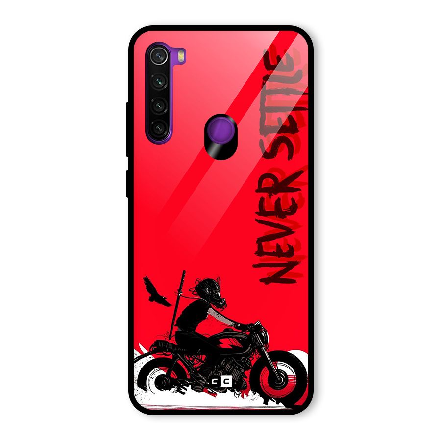 Never Settle Ride Glass Back Case for Redmi Note 8