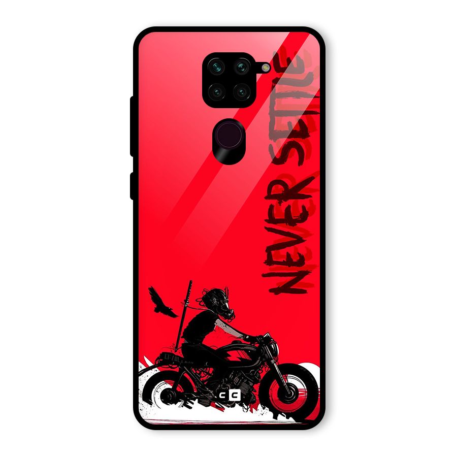 Never Settle Ride Glass Back Case for Redmi Note 9