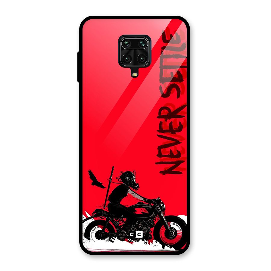 Never Settle Ride Glass Back Case for Redmi Note 9 Pro