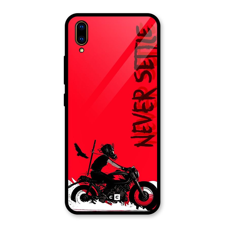 Never Settle Ride Glass Back Case for Vivo V11 Pro