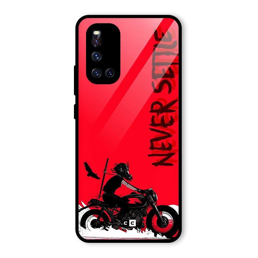 Never Settle Ride Glass Back Case for Vivo V19
