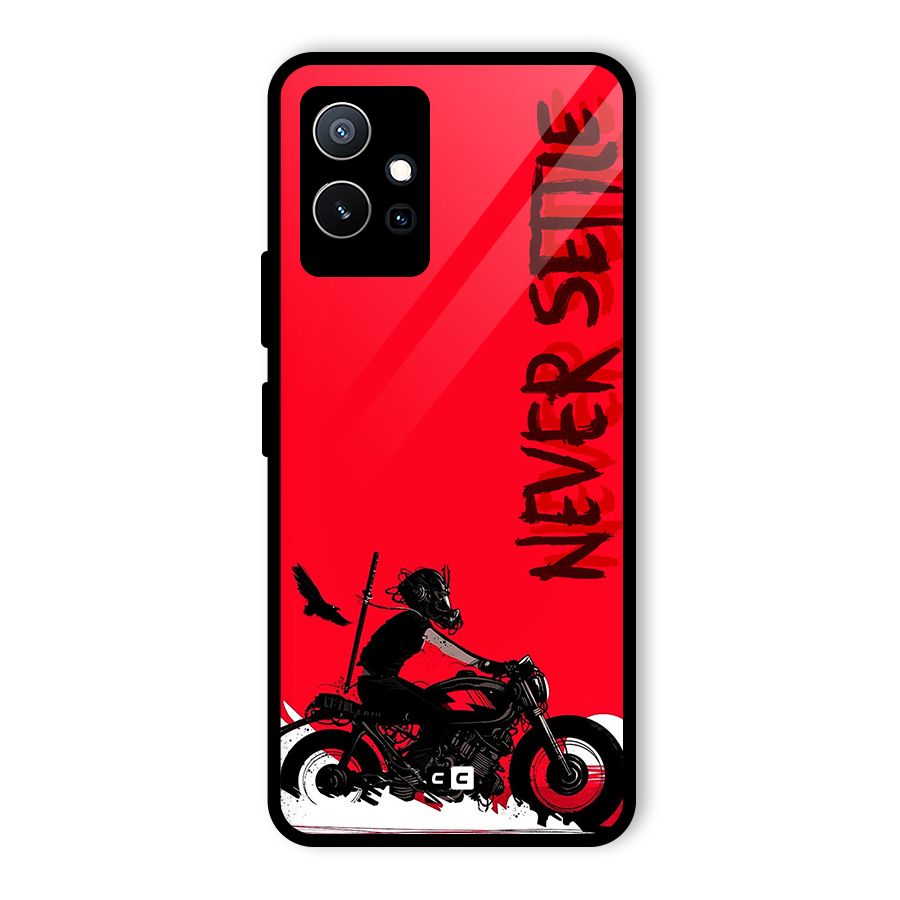 Never Settle Ride Glass Back Case for Vivo Y75 5G